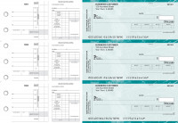 Teal Marble Payroll Invoice Business Checks | BU3-7EMA01-PIN