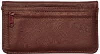 Burgundy Leather Zippered Checkbook Cover | CLZ-BUR01