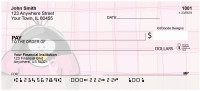 Jen Goode's Ribbon Penguins Personal Checks | JEN-09