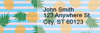 Pineapples Narrow Address Labels | LRRFOD-70