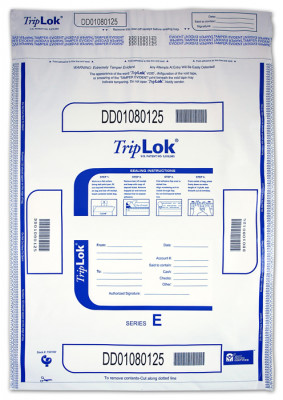 White TripLok Deposit Bag, 15'' X 20''  | BAG-18