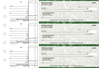 Green Marble Standard Business Checks | BU3-GMA01-STA