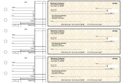 Tan Parchment Standard Business Checks | BU3-TPM01-STA
