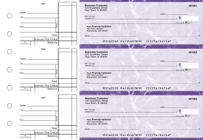 Purple Marble Standard Business Checks | BU3-UMA01-STA