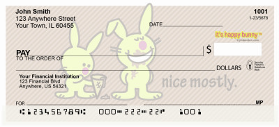 It's Happy Bunny Nice Mostly Personal Checks | IHB-06