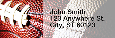 Green & Gold Football Team Narrow Address Labels | LRRSPT-02