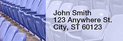 Blue & Yellow Football Team Narrow Address Labels | LRRSPT-07