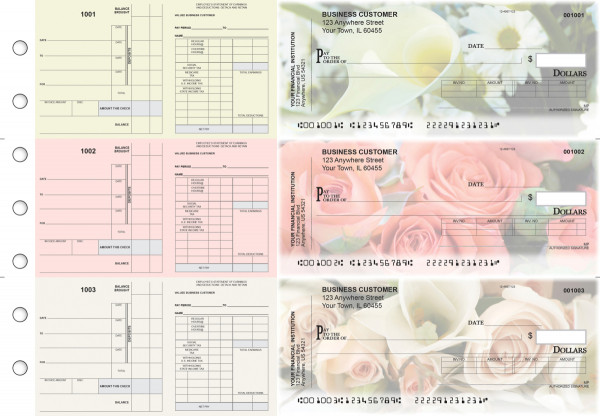 Florist Payroll Invoice Business Checks | BU3-7CDS11-PIN