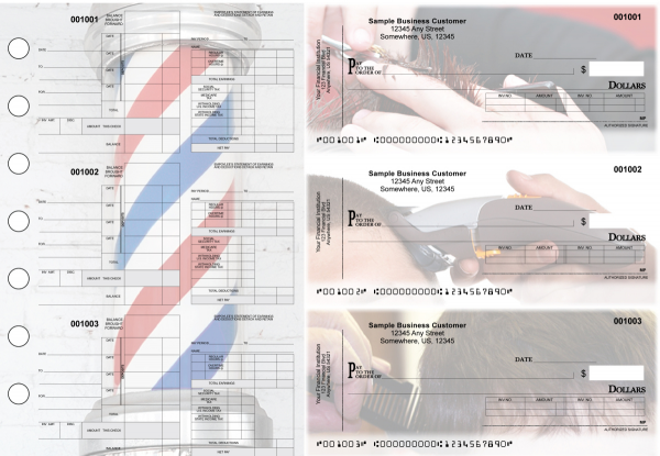 Barber Itemized Disbursement Payroll Designer Business Checks | BU3-7CDS28-IDP