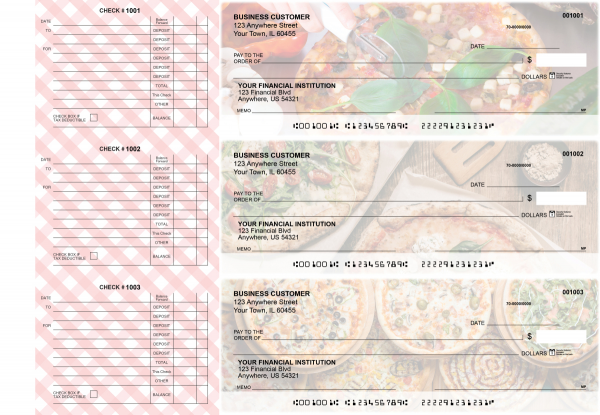 Pizza Accounts Payable Designer Business Checks | BU3-CDS08-DED