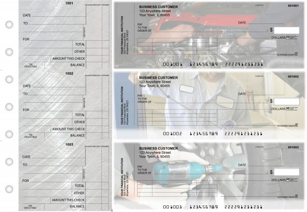 Mechanic Standard Invoice Business Checks | BU3-CDS13-SNV