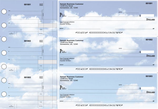 Clouds Standard Disbursement Designer Business Checks | BU3-CDS21-SDS