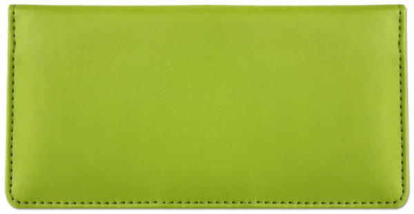 Lime Green Smooth Leather Checkbook Cover | CLP-GRN02