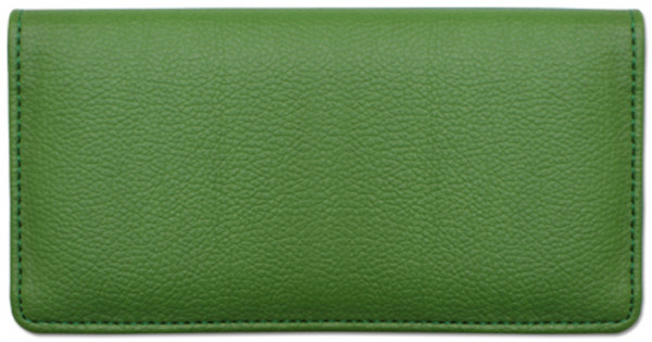 Green Textured Leather Checkbook Cover | CLP-GRN03