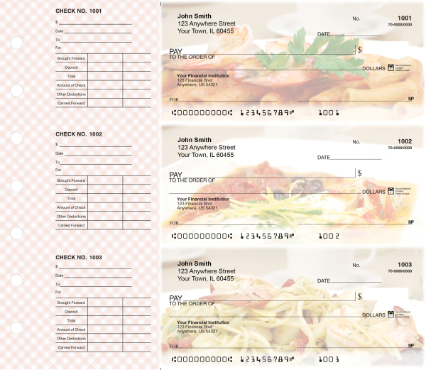 Italian Cuisine Designer Deskset Checks | DS-CDS24