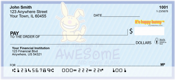 I'm Cute... It's Happy Bunny Personal Checks | IHB-09