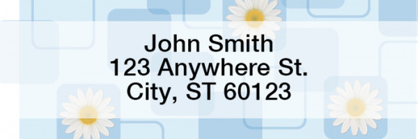 Daisies Rectangle Address Labels | LROPC-05