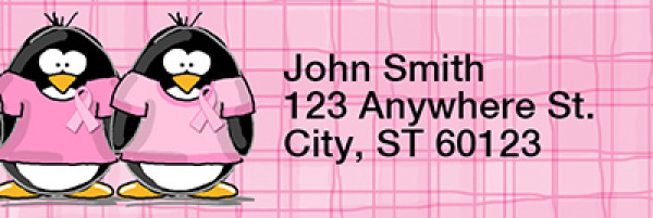 Jen Goode's Ribbon Penguins Rectangle Address Labels | LRRJEN-09